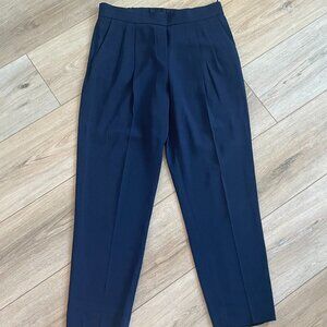 Babaton Cohen Crepe Pull-On Crop Dress Pants - Navy - Like New